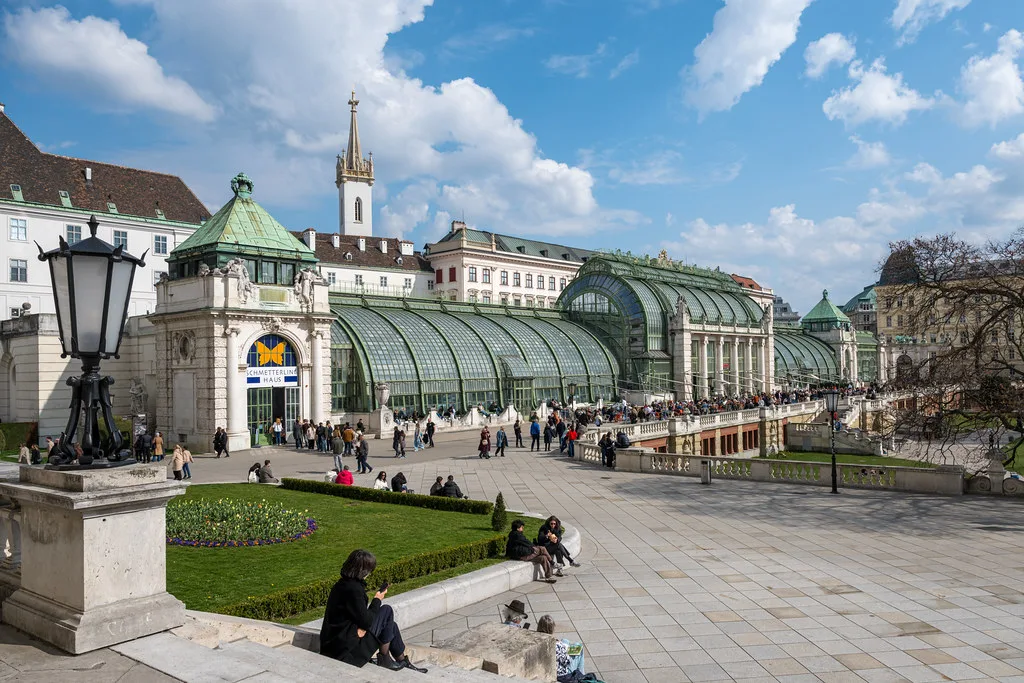 Palmenhaus Brasserie in Vienna's Burggarten, Austria
