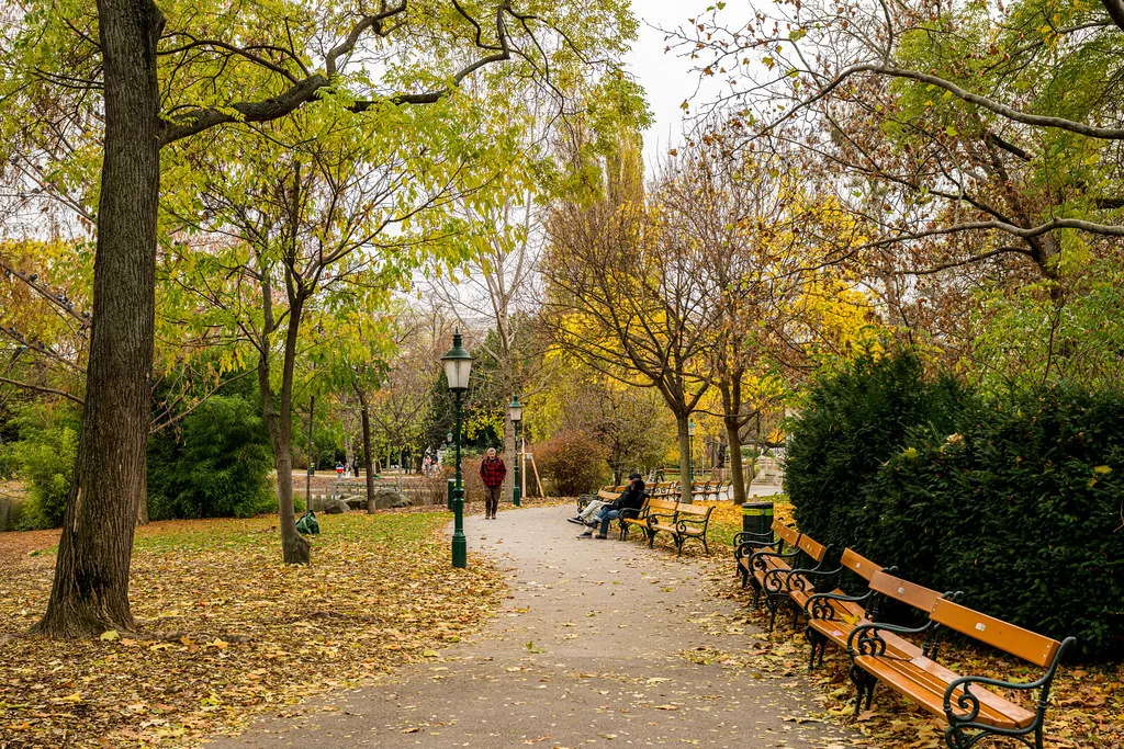 Autumnal Serenity in Vienna's Stadtpark, Austria