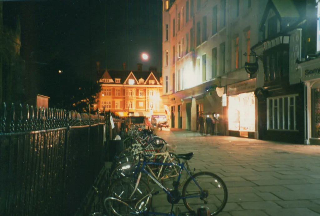 Cambridge bikes at night - geograph.org.uk