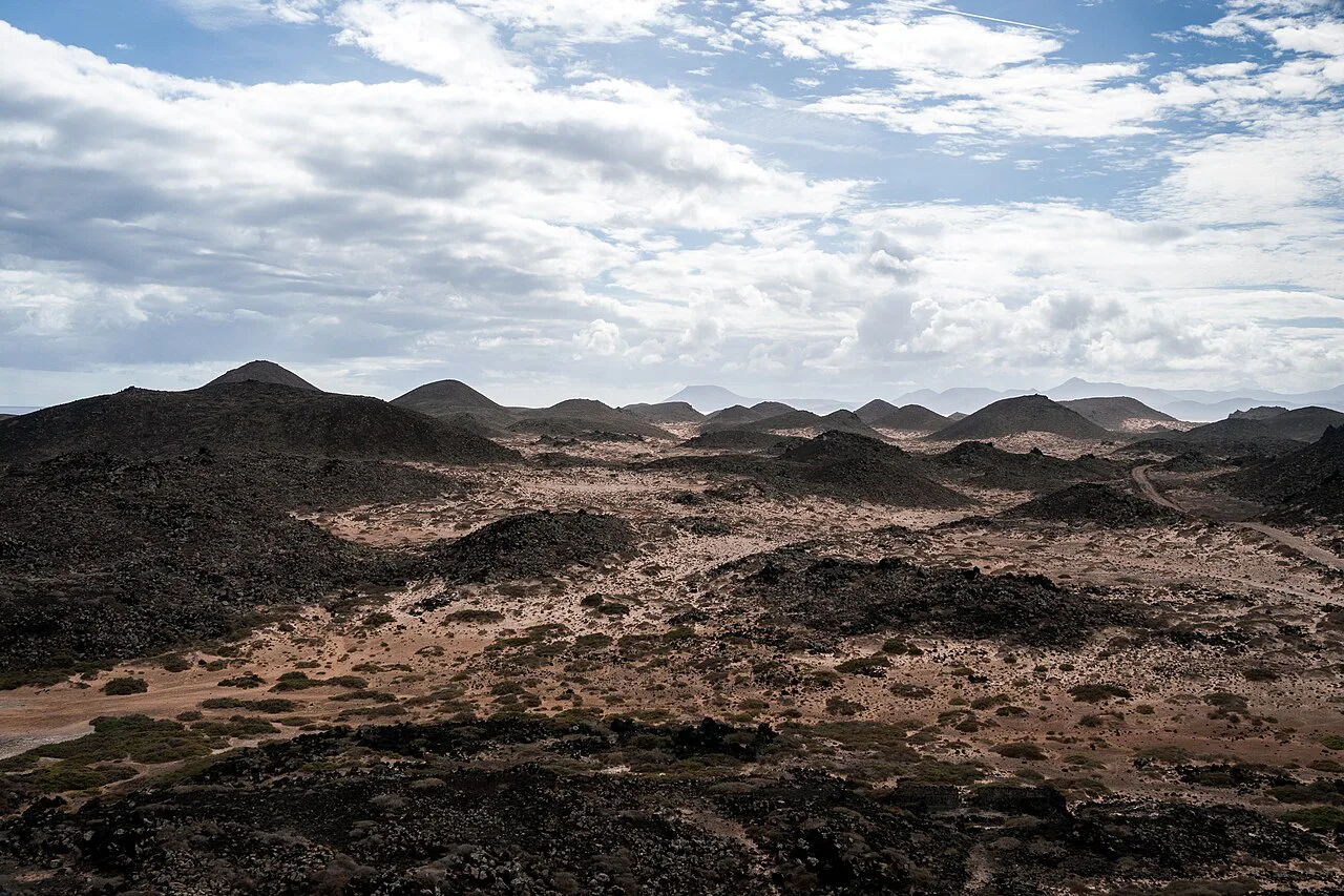 Volcanic Landscape of Isla de Lobos in Canary Islands