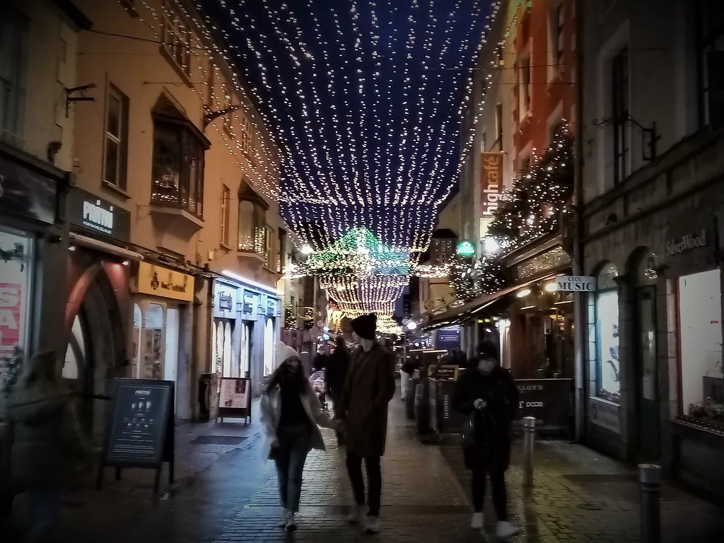 Shop Street Galway at Christmas