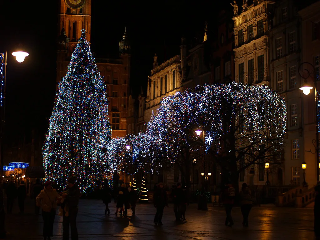 Gdansk christmas lights
