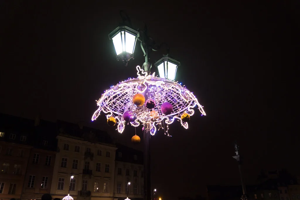 Christmas street lamp, Gdańsk