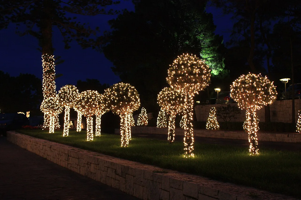Christmas decorations, Astir Palace Hotel, Vouliagmeni, Athens, Greece, Christmas