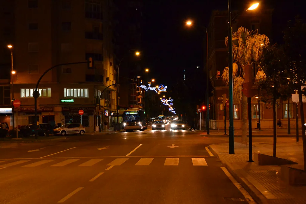 Christmas street in Malaga