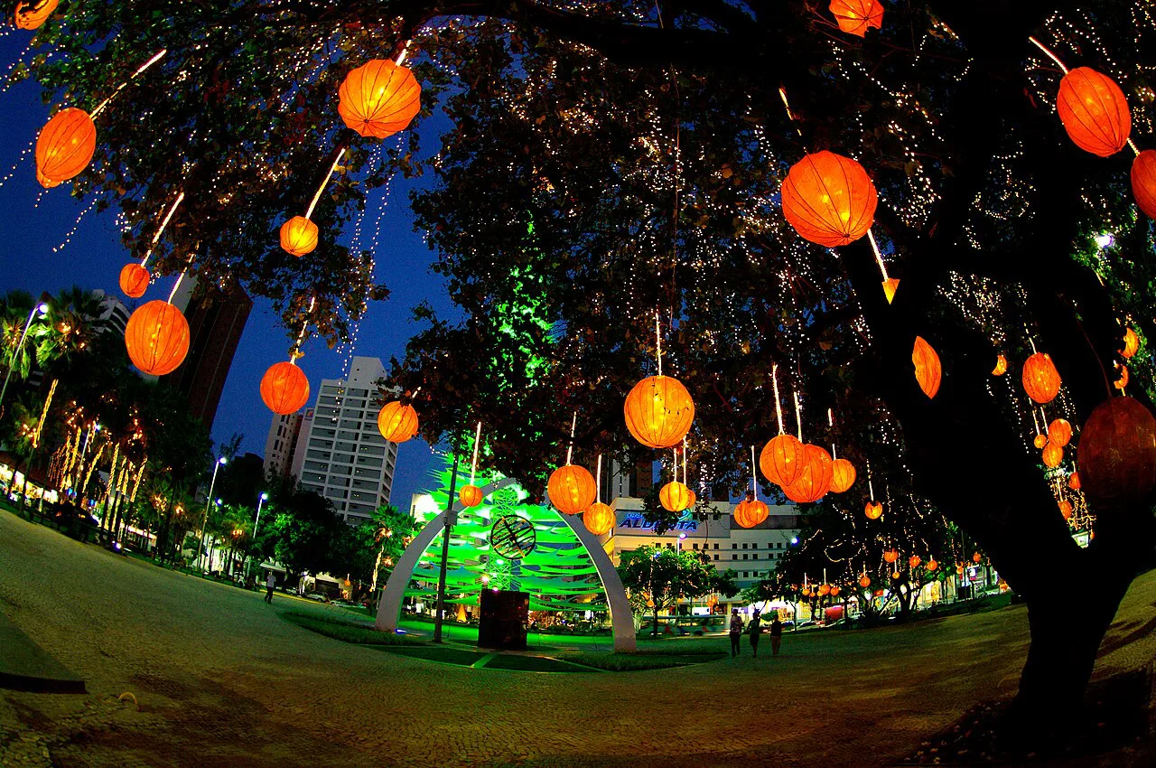 Christmas decoration at Portugal Square in Fortaleza