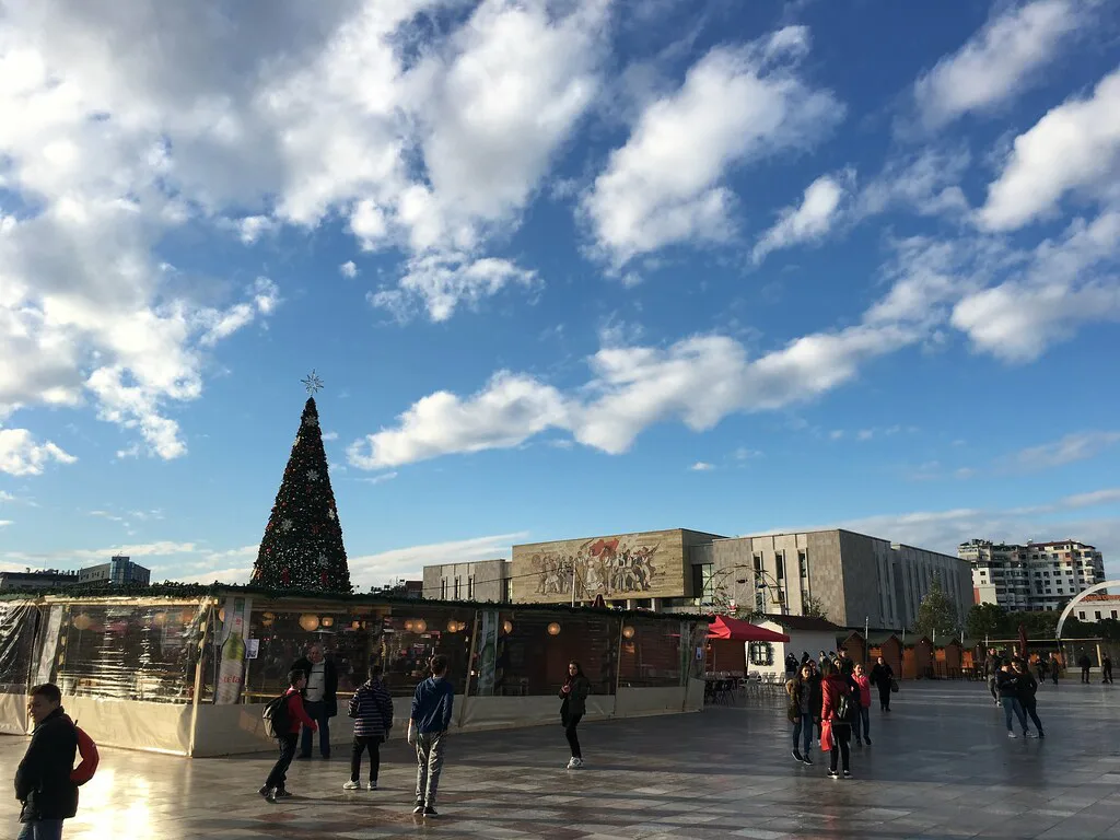 Christmas Market, Skanderbeg Square, Tirana, Albania