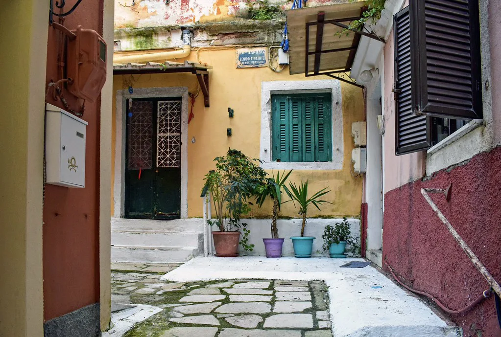 Colourful Courtyard, Corfu