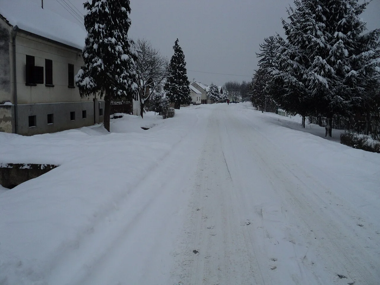 Snow in Croatia Banovci