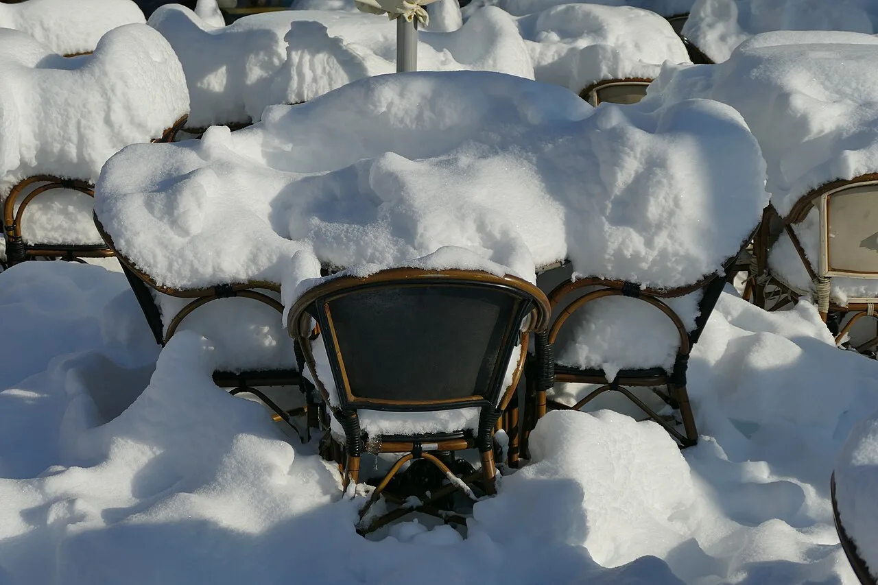Snow in Pasing on Dec 3, Germany