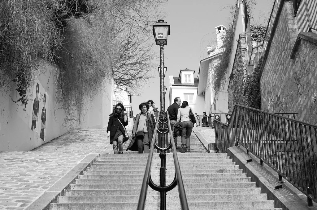 Stairs to Montmartre, France