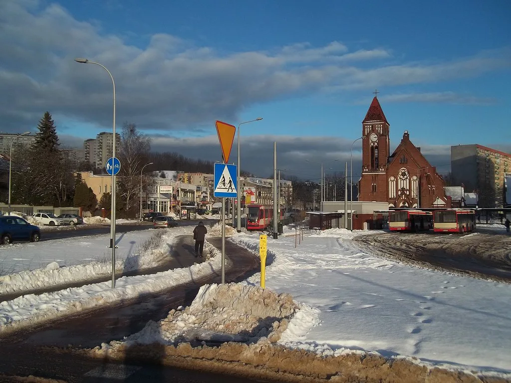 ul. Kartuska - pętla tramwajowa - Gdańsk - zima - winter - inverno - invierno