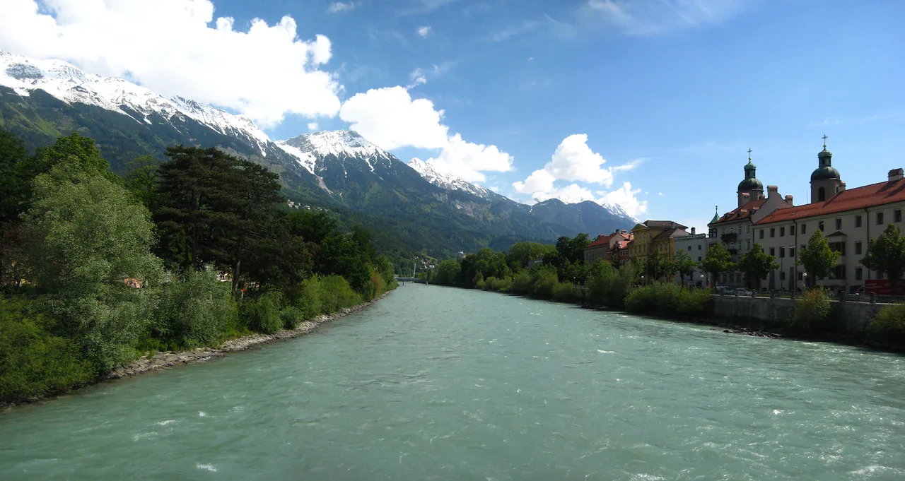 The river Inn, Innsbruck, Austria
