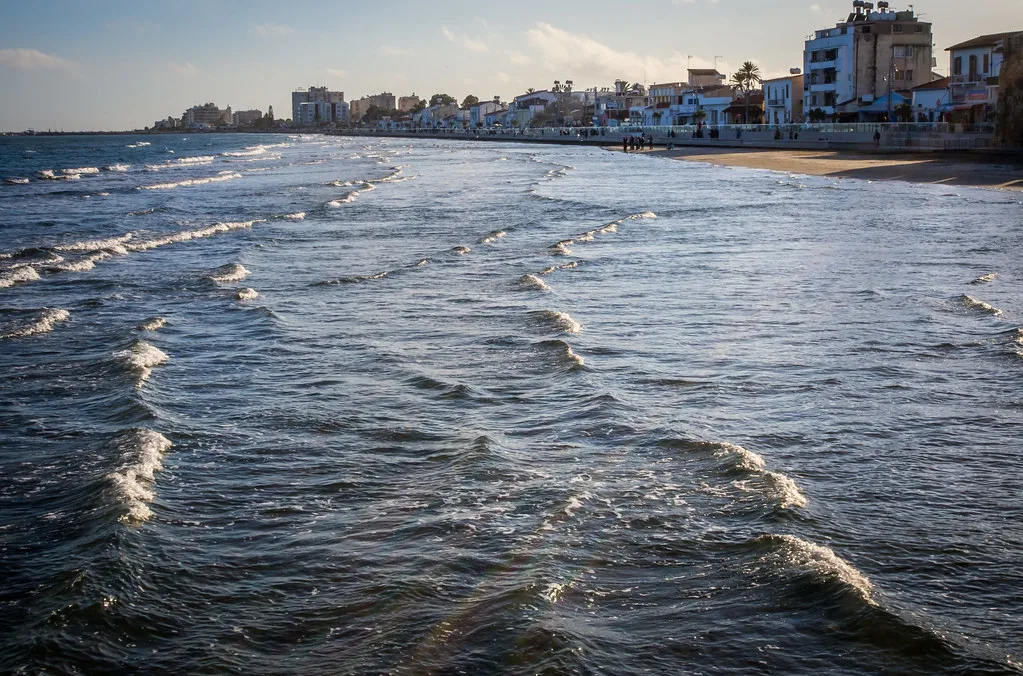 Sea in Larnaca in January