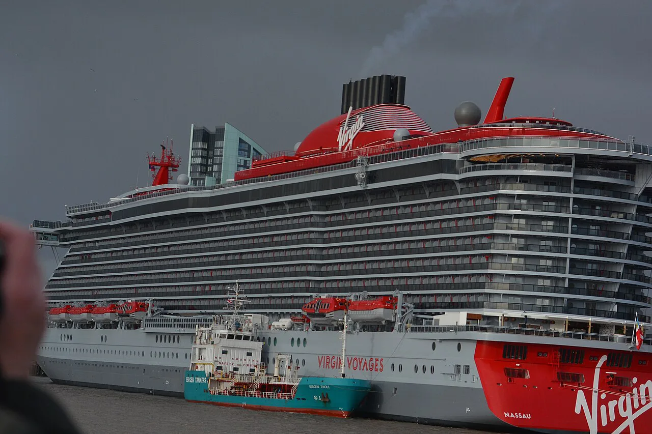 Scarlet Lady in Liverpool in February