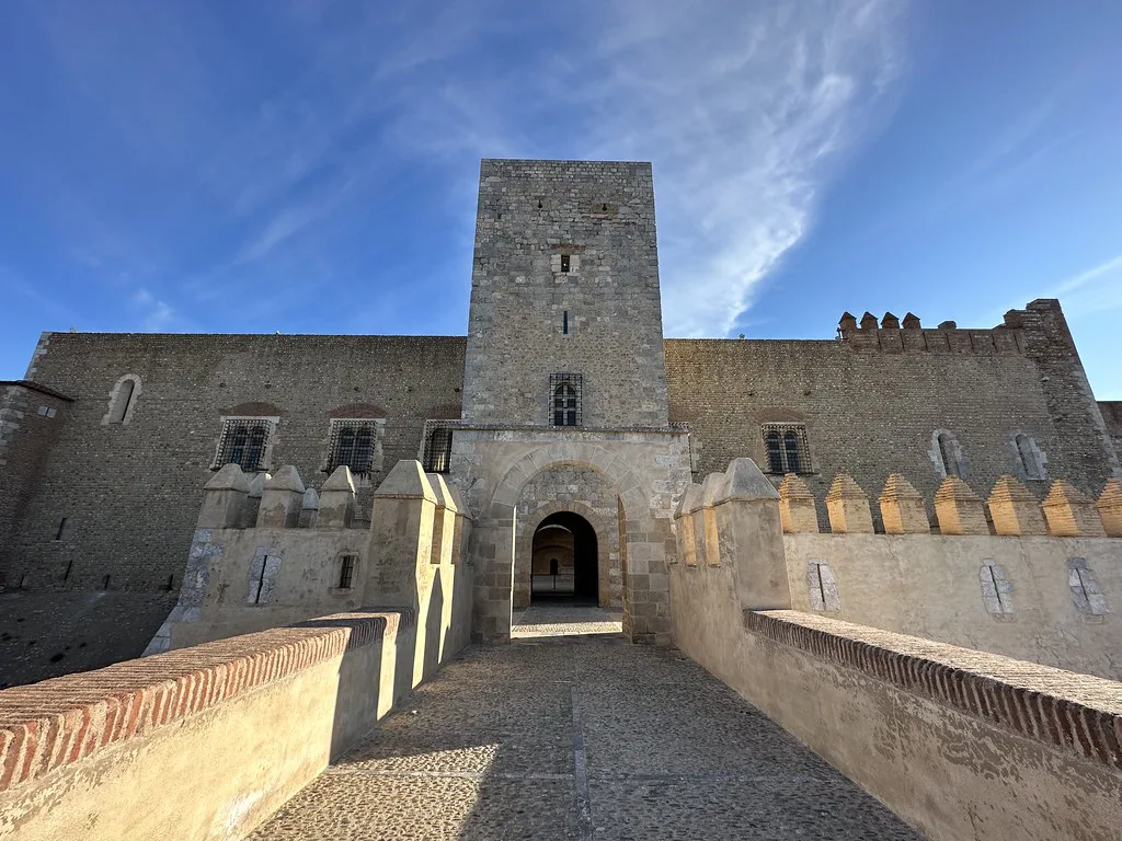 Palace of the Kings of Majorca in the city Perpignan, Occitania, France, January, Mallorca