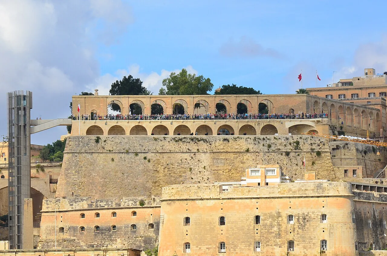 Upper Barrakka - view from Vittoriosa, Malta