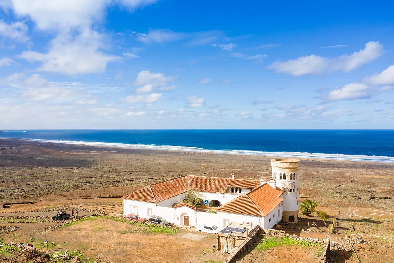 Casa Winter in Cofete on Fuerteventura, Canary Islands, a view from above