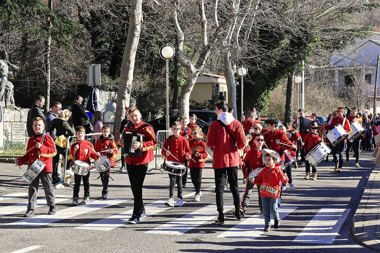 Winter carnival in Grizane, Croatia