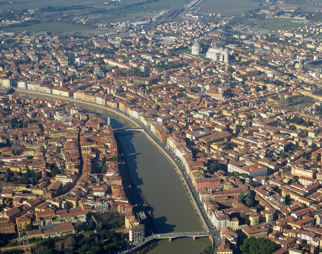 Pisa - veduta dall'aereo
