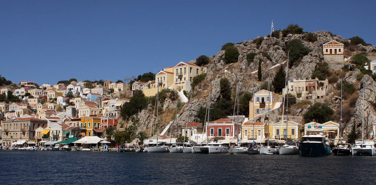 The harbour at Symi, Rhodes